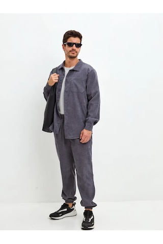 Ashım Brand Erkek Yazlık Penye Takım Elbise - Pantolonlu 447336382 Koyu Gri