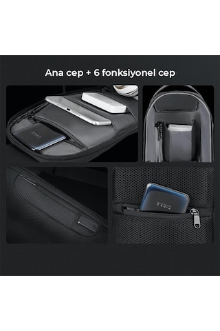 Mark Ryden Odyssey Mini Ek Kol Omuz Çantası İpad Tablet Uyumlu Şarj Kiti Mr7116 07 Gri Çok Renkli