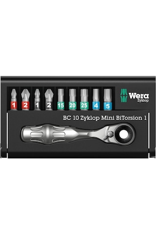 Wera Bit-Check 10 Zyklop Cırcırlı Bitorsion 1 Bits Seti 05057418001