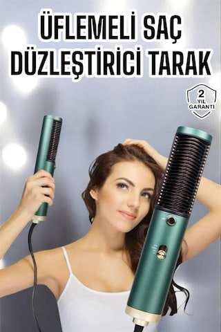 Fön Tarak Saç Düzleştirici Üflemeli Fön Makinesi Sıkı Dişli Taşınabilir - Lisinya