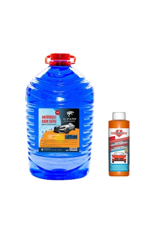 Alpars Oto Cam Suyu 5 Lt Antifrizli Cam Suyu - 25 Derece Kokulu Cam Suyu Sabunu Hediyeli