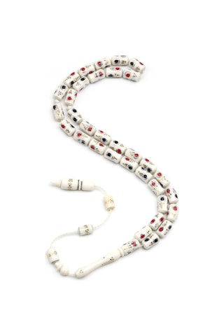 İşlemeli Kemik Tesbih 6 X 11 Mm Silindir Kesim - T-1701
