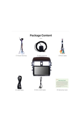 Toyota Corolla 2007-2012 Multimedya Navigasyon Usb Kamera Carplayer 6 Ram