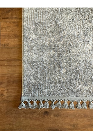 Saraz Halı Puffy Kabartma Desenli Yıkanabilir Kaymaz Taban Salon Halısı Mutfak Koridor Halısı S52