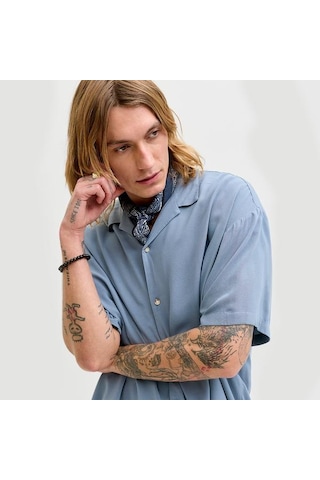 Jack & Jones Jack&jones Jeff Resort Solid Erkek Mavi Gömlek Mavi
