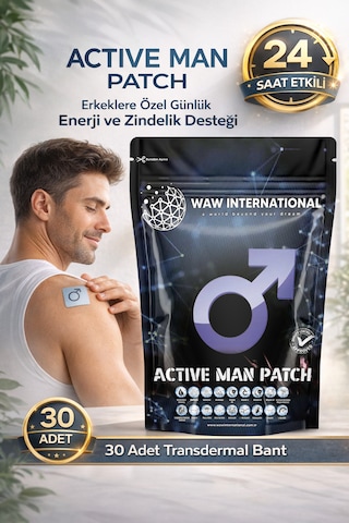 Active Man Erkeklere Özel Vitamin & Bitkisel Destek Transdermal Bant 30 Adet