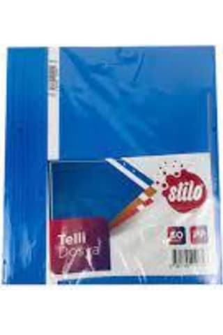 Telli Dosya Mavi Renk 50 Adet 1 Paket Mavi