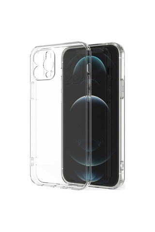Apple Uyumlu iPhone 12 Pro Max Kılıf Zore Kamera Korumalı Süper Silikon Renksiz (507649274) Renksiz