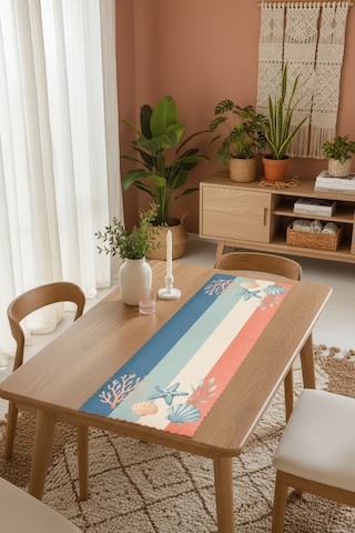 Vivanni Home Yıkanabilir Dikdörtgen Runner Günlük Kullanıma Uygun, Pratik Ve Uzun Ömürlü Deniz Model