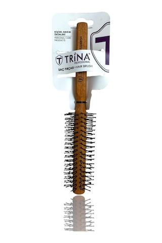 Trina Yuvarlak Erkek Saç Fırçası Ahşap Sap 0054