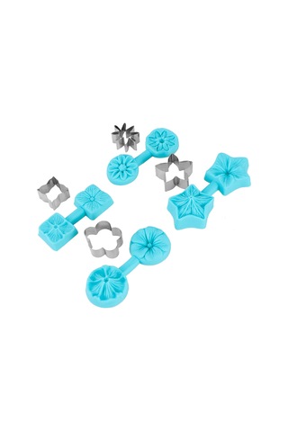 Vkemall 4'lü Silikon Yaprak Ve Çelik Kesici Seti - Kurabiye, Çikolata, Pasta İçin Pratik Fırın Kalıpları Diğer