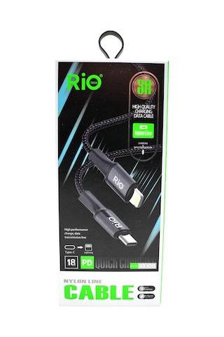 Rio Tech 3a Quick Charging Usb Type-c To Lightning Data Kablosu