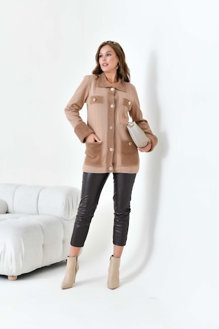 Ftz Women Kadın Pile Detaylı Hırka Camel 20714 Camel