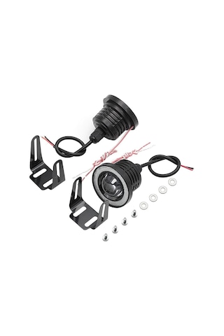 Fiat Fiorino Uyumlu, Universal Mercekli Led Angel Sis Farı, 76mm Buz Mavi Renk