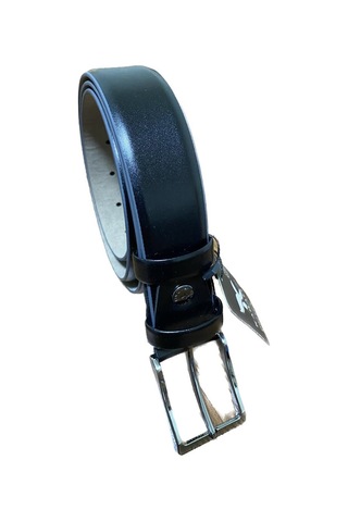 Karalı Erkek Siyah Klasik Desensiz Takım Elbise Kemeri + Kartlık 2083-1-125 Cm 001