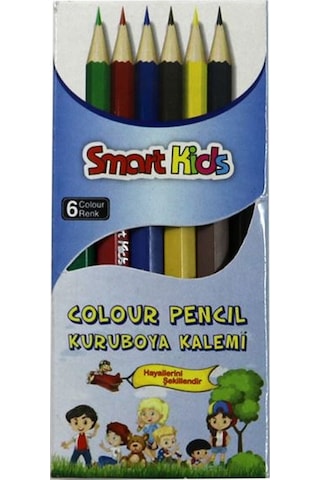 Globox 6 Renk Kısa Kuru Boya Kalemi 2966