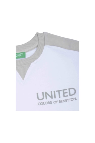United Colors Of Benetton Benetton Erkek Çocuk Sweatshirt Bnt-b21606 Beyaz