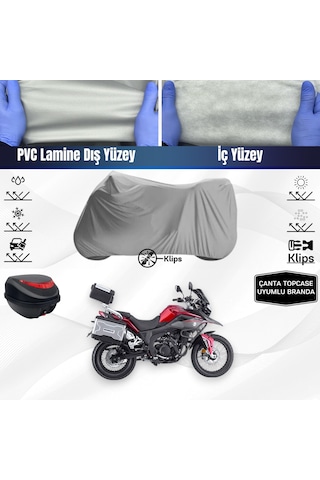 Mondial Rx3i Evo-abs Motosiklet Brandası Arka Çanta Topcase Uyumlu Motor Branda
