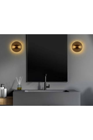 Mylights Modern Retro Eskitme Led Aplik Sıcak Sarı Işık Aplik Lam Siyah