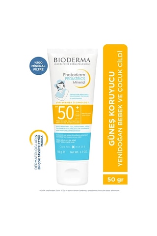 Bioderma Photoderm SPF 50+ Bebekler İçin Mineral Filtreli Güneş Koruyucu Krem 50 G