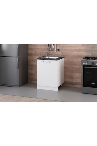 Minar 60 Cm Mutfak Dolabı Beyaz 60-B1-Alt Modül Beyaz