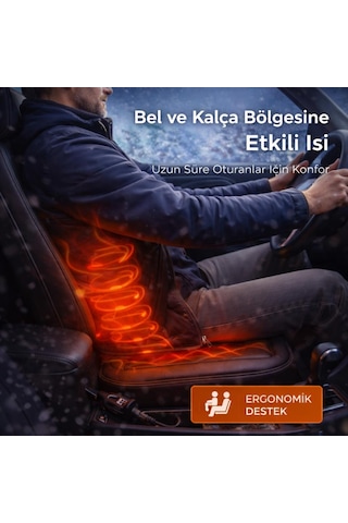 Coofbe Tüm Araçlara Uyumlu 12w Araç Koltuk Isıtma Minderi 65 C Araç Koltuk Isıtmalı Koltuk Kılıfı 1
