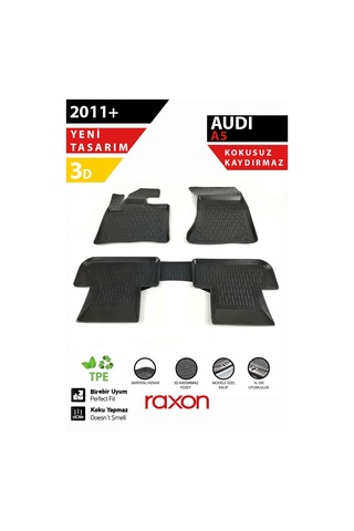 Audi A5 2011+ 3d Havuzlu Paspas Tam Uyumlu Su Geçirmez, Kaymaz