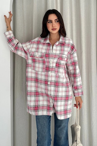 Uzun Oduncu Gömlek Pembe Pembe