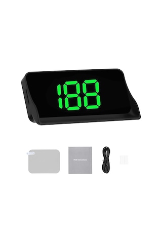 Vkemall Araç Yükselişli Gösterge Paneli, Gerçek Zamanlı Hız Km/h , Yeşil Led Ekran, Işık Algılama, Yansıtıcı Filmi İle Suv/kamyon Uyumlu