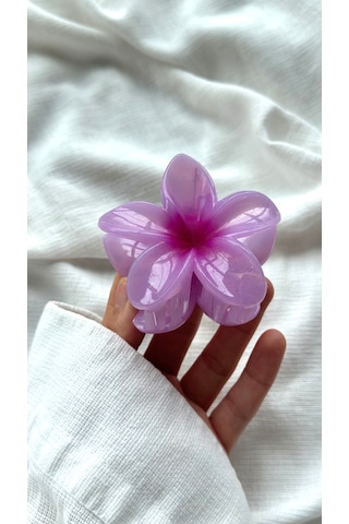 Lotus Mandal Toka Mandal Saç Tokası Kadın Saç Tokası - Aksesuarı Lila - Mor