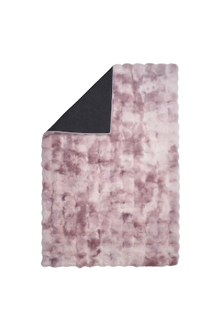 Aden Maya Vibe Tavşan Tüyü Bubble Halı / Bubble Peluş Makinede Yıkanabilir Kaymaz Tabanlı Halı / Pudra / 80 X 18 Çok Renkli