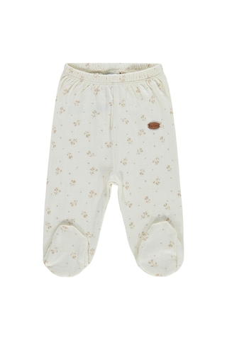Pierre Cardin Çiçek Empirme Patikli 1-9 Ay Tek Alt Bebe - Ekru