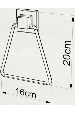 Teknotel Easyfıx Yapıskanlı Üçgen Havluluk Krom Ef233 Krom