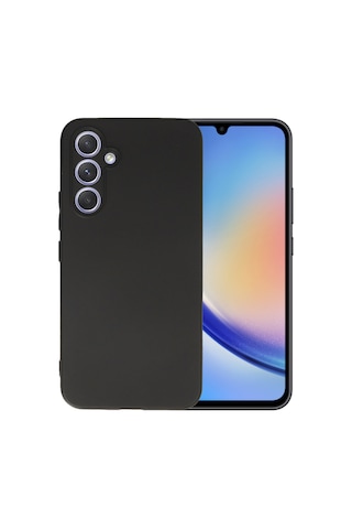 Samsung Galaxy Uyumlu A34 Kılıf Premium Mat İnce Kamera Korumalı Silikon Kapak Siyah