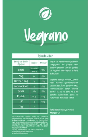 Vegrano Bezelye Proteini 5 x 100 G
