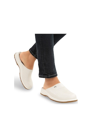 Muya Sabo Çok Amaçlı Kaymaz Taban Erkek Terlik Beyaz