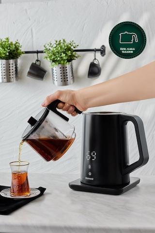 Homend Royaltea Cooltouch 1795h Dokunmatik El Yakmaz Gövdeli Paslanmaz Çelik Konuşan Çay Makinesi