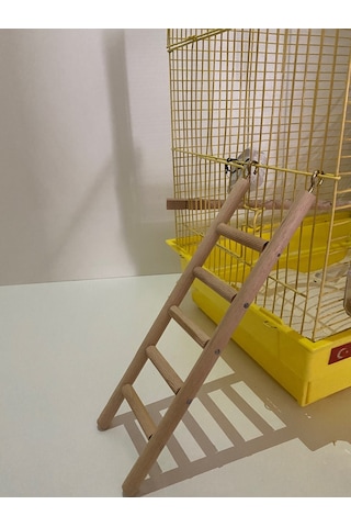 Ahşap Kuş Merdiveni Kuş Oyuncağı 25cm