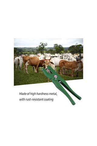 Samdoo Hayvan Kulak Etiketi Aleti - Metal İlaçlık Aracı, Domuz-koyun-küpe Hayvanlara Uygulanır, Yeşil Yeşil