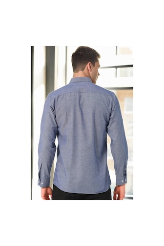 G974 Dewberry Erkek Gömlek-kot Mavisi Kot Mavisi