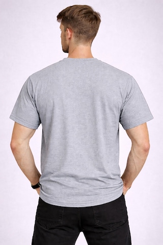Herkesemoda Start New Detaylı Basic Erkek T-shirt Gri