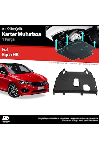 S-dizayn Fiat Egea Sedan Çelik Karter Muhafaza Koruma 2015 Üzeri A+ Kalite