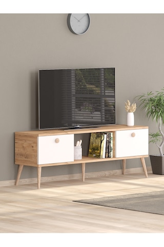 140 Cm Ela Atlantik -beyaz Tv Ünitesi