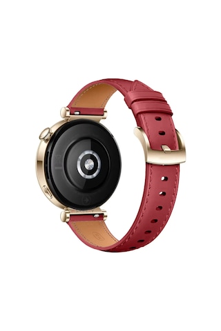 Huawei Watch Gt4 41mm İle Uyumlu Starlight Gold Metal Tokalı Deri Zarif Şık Kordon