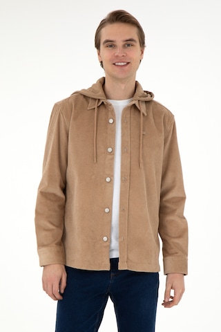 U.s. Polo Assn. Erkek Camel Gömlek Desenli 50292451-vr015 Camel