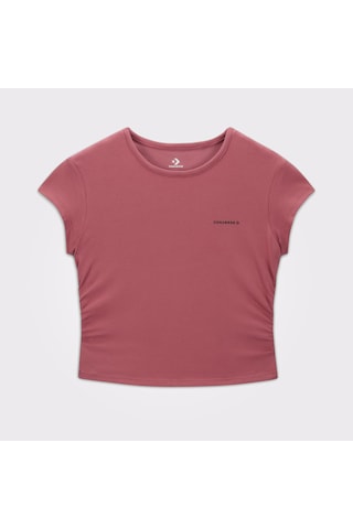 Converse Wordmark Kadın Siyah T-shirt Bordo