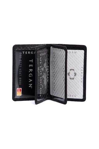 Tergan Siyah Deri Unisex Kredi Kartlık 01601A41