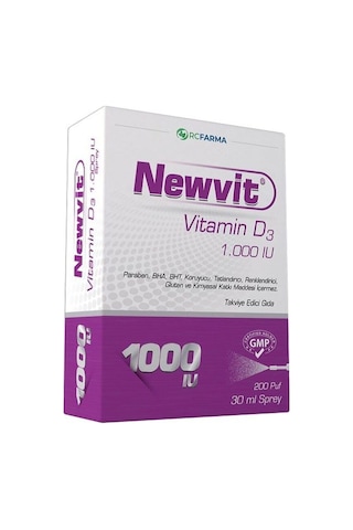 Newvit Vitamin D3 Damla 1.000 IU Sprey 30 ML