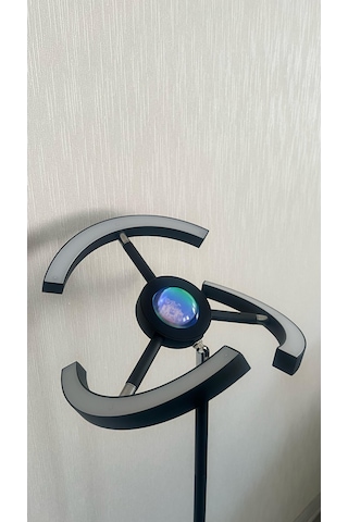 Yüceeller Rgb Modern Led Lambader Dim Edilebilir Siyah