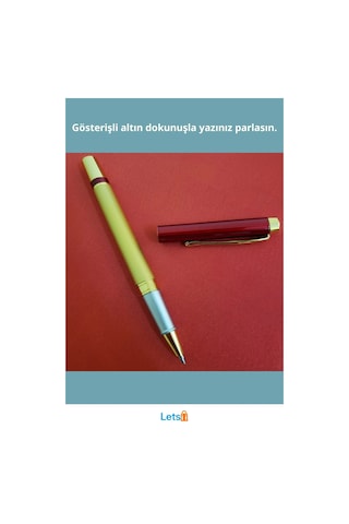 Kutulu Kırmızı Gold Tasarım Roller Kalem Estetik Ve Şık Yazım Deneyimi Çok Renkli